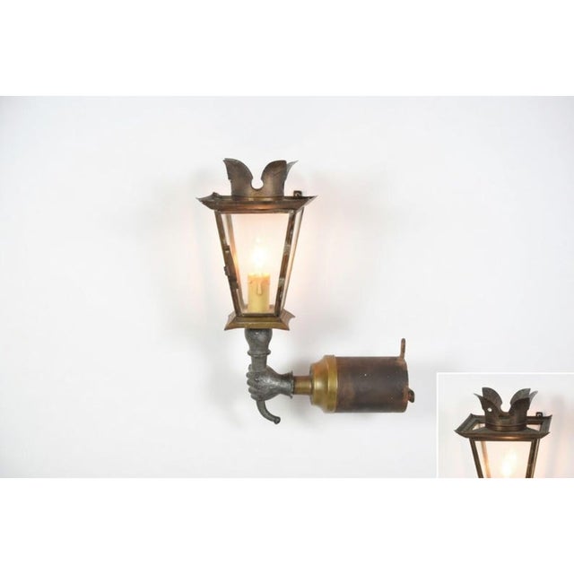 Mid-Century Modern Mid-Century Style Handmade Brass Wall Sconce, 1980s For Sale - Image 3 of 11
