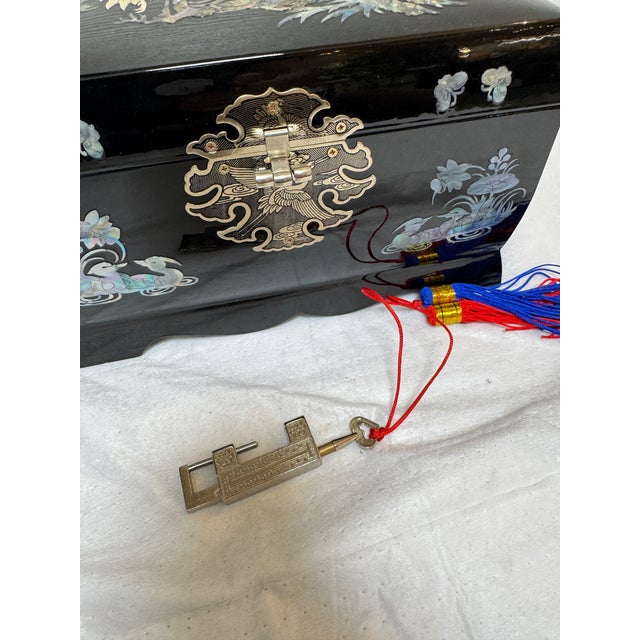 Korean Mother of Pearl Inlay Jewelry Box For Sale - Image 12 of 12