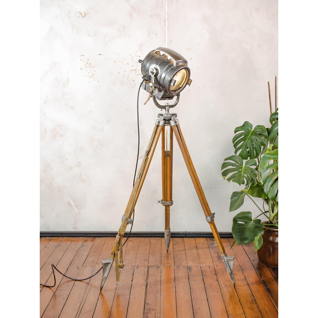 Hollywood Movie Keg Light on Wooden Tripod Floor Lamp by Bardwell McAlister, 1950s For Sale - Image 16 of 18