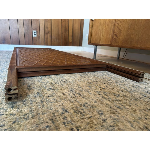 * Reserved for Rachel * Mid Century Amber Acrylic Diamond 2 Panel Room Divider / Screen For Sale - Image 11 of 11