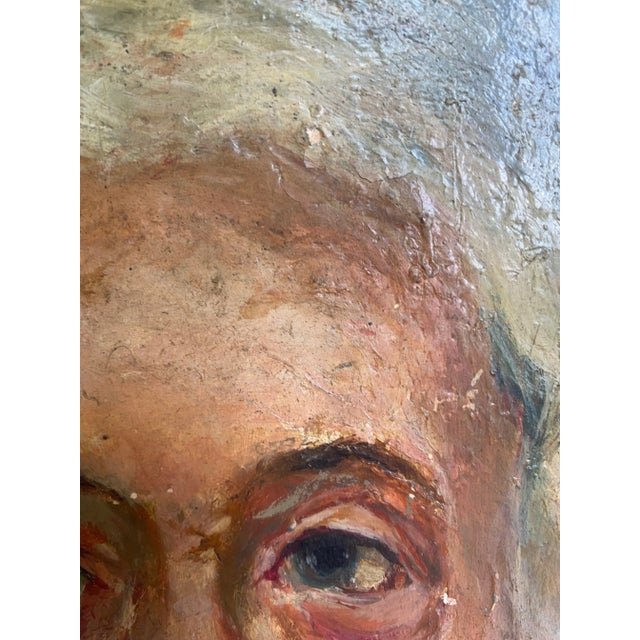 Early 20th Century Early 20th Century Oil on Board Painting, Portrait of Woman, Framed Artist Signed For Sale - Image 5 of 7