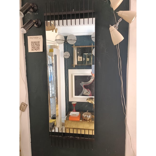 1950s Wall Mirror by Ettore Sottsass for Santambrogio & De Berti, Italy, 1950s For Sale - Image 5 of 6