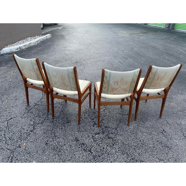 Brown D-Scan Teak Dining Chairs - Set of 6 For Sale - Image 8 of 11
