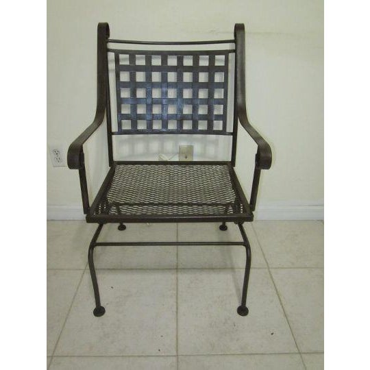 1970s Russell Woodard Salterini Style Sculpture Black Glider Patio Chairs - Set of 4 For Sale - Image 11 of 12