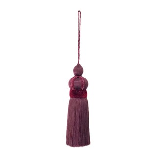 Mulberry Key Tassel With Cut Velvet Ruche For Sale