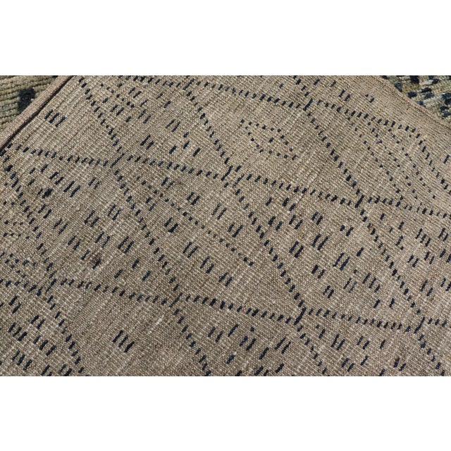 Modern Gallery Long Runner With Tribal Moroccan Design in Yellow Green & Blue 3'10 X 16 For Sale - Image 13 of 13