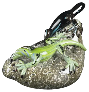Lizard on a Stone in Glass from VGnewtrend, Italy