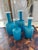 Turquoise Turquoise Danish Vases -Set of 4 For Sale - Image 8 of 8