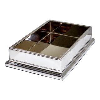 Frontgate Maison Bath Accessory Guest Towel Tray Chrome Solid Brass For Sale