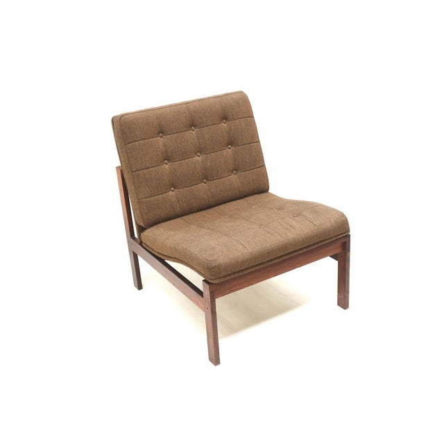 Brown Moduline Chair by Ole Gjerløv Knudsen & Torben Lind for Cado, 1960s For Sale - Image 8 of 9