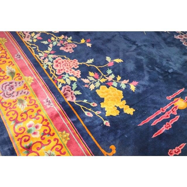 Art Deco Chinese Carpetrug no. 10957 For Sale - Image 9 of 10