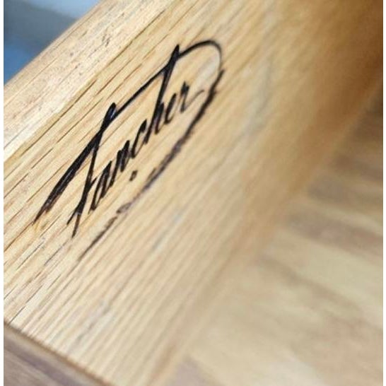 Mid 20th Century Fancher Furniture Walnut and Oak Side Cabinet For Sale - Image 13 of 13