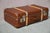 Vintage Travel Suitcase with Rigid Cardboard and Wooden Handles, 1940s For Sale - Image 3 of 11