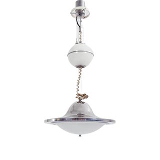 Large Space Age Italian Extensible UFO Double Pendant Lamp by Gaetano Sciolari for Sciolari, 1960s For Sale