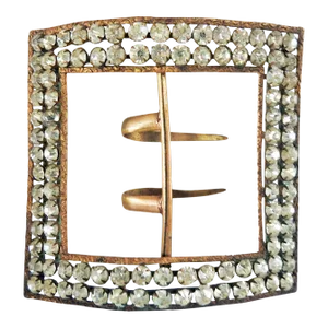 Large Antique Rhinestone Belle Epoque Belt Sash Buckle