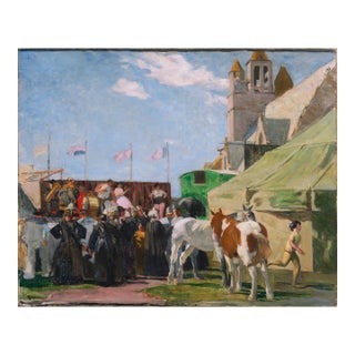 'Fête Foraine' by Lucien Simon, Circa 1919, Circus, Brittany, Breton, Société Nationale Des Beaux-Arts For Sale