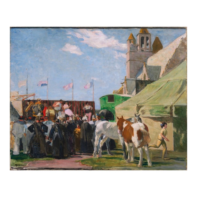 'Fête Foraine' by Lucien Simon, Circa 1919, Circus, Brittany, Breton, Société Nationale Des Beaux-Arts For Sale