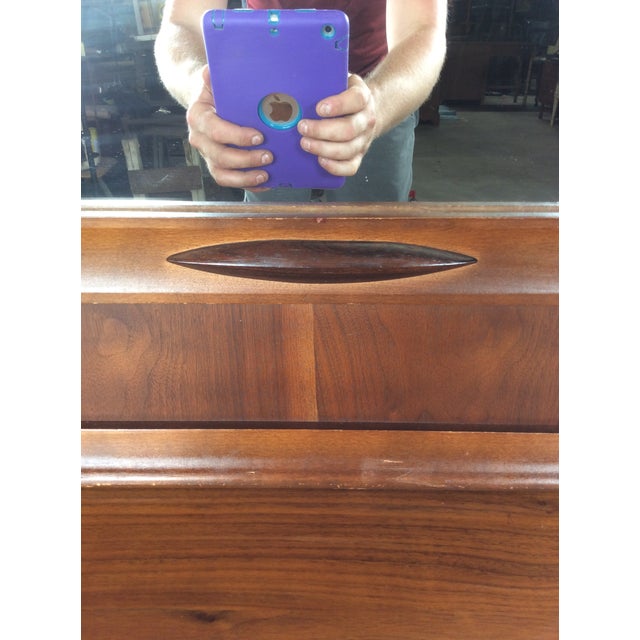 Mid Century Modern Lowboy Dresser With Mounted Mirror by Thomasville For Sale - Image 12 of 18