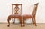 Brown Henredon Chippendale Carved Mahogany Side Chairs or Dining Chairs, Pair For Sale - Image 8 of 11
