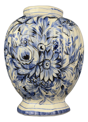 Vintage Blue Ceramic Vase from Bassano, Italy, 1970s