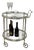 Mid-Century Circular Chrome-Plated Brass Bar Cart, 1960s For Sale