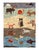 Antique Hooked Rug, United States, 1940 — Every element in this hooked rug border is sewn in a deep, rich Navy Blue with...