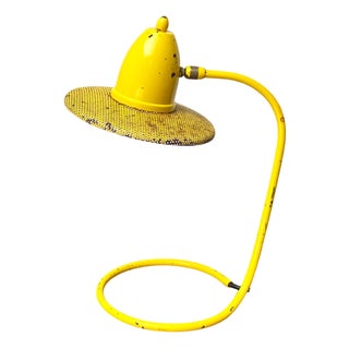 Mid-Century Modern Perforated Metal Table Lamp in the style of Mathieu Matégot, 1960s For Sale