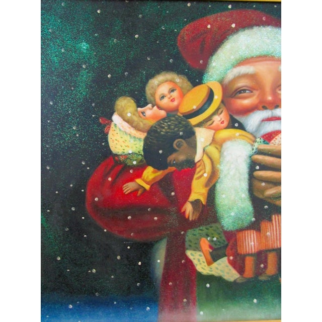 Realism 1990s Large Christopher Radko Oil Painting "Christmas Joy" Ltd. Ed. 160/500 Framed Coa For Sale - Image 3 of 15