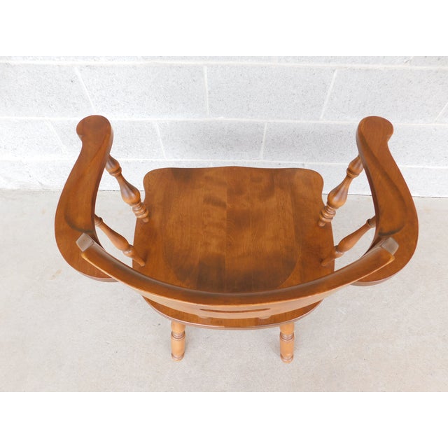 Ethan Allen Heirloom Nutmeg Captain Windsor Arm Chair 10-6531 For Sale - Image 13 of 14