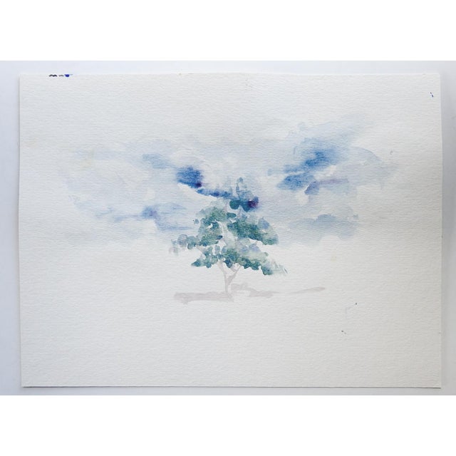 Contemporary Late 20th Century Tree Study Watercolor Painting For Sale - Image 3 of 4