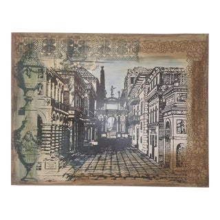 Huge Patrick McCarthy Venice Architecture Collage Painting For Sale
