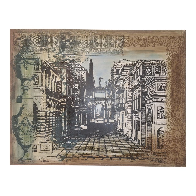 Huge Patrick McCarthy Venice Architecture Collage Painting For Sale