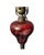 Early 20th Century Early 20th Century Marble and Cranberry Glass Table Lamp For Sale - Image 5 of 12