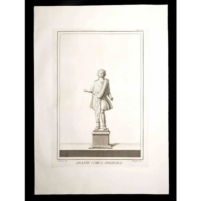 Ancient Roman Statue, from the series "Antiquities of Herculaneum", is an etching on paper realized by Morghen in the 18th...