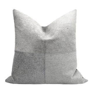 Canvello Genuine Cowhide Leather Decorative Throw Pillow With Feather Down Insert Included For Sale