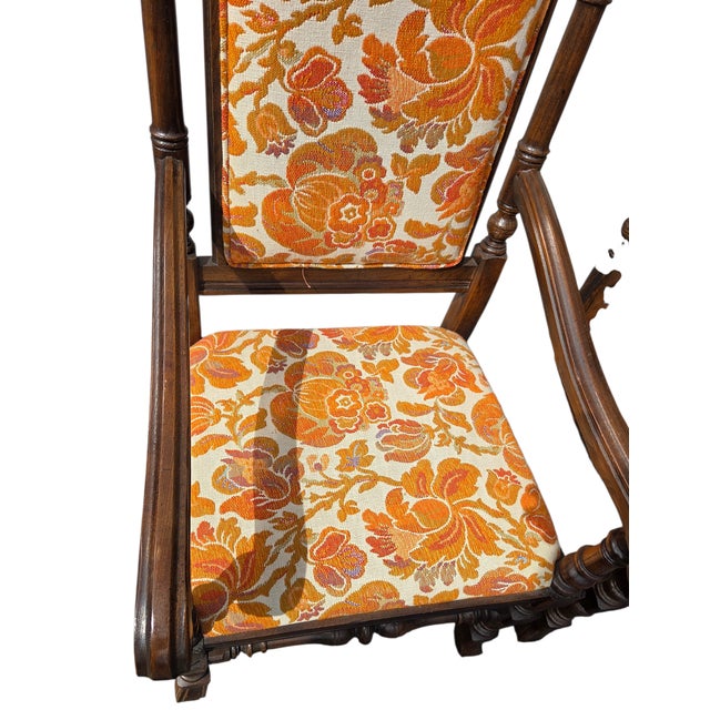 1970s Ethan Allen Jacobean Royal Charter Oak Dining Room Armchairs Gothic Pair For Sale - Image 11 of 14