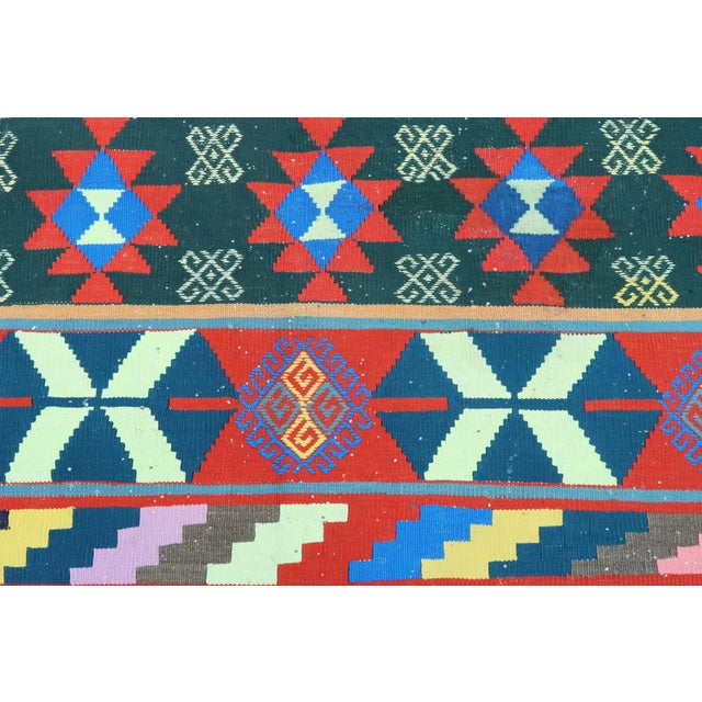 Vintage Sivas Kilim Rug For Sale - Image 9 of 13