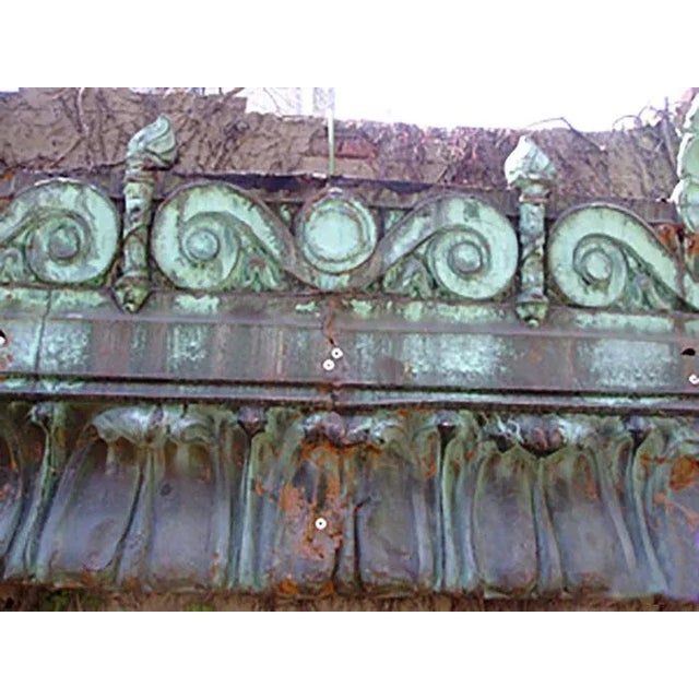Beaux-Arts Antique Oxidized Copper Building Fragment Beaux-Arts Style Repousse For Sale - Image 3 of 12