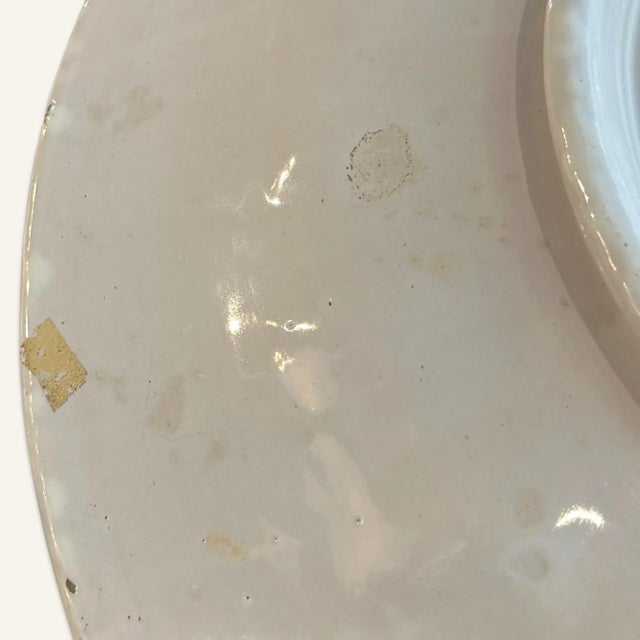 Mid 20th Century Large Italian Faience Charger With Heraldic Crest For Sale - Image 6 of 7