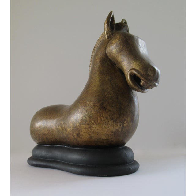 Early 20th Century Han Dynasty Style Horse Sculpture For Sale - Image 5 of 13
