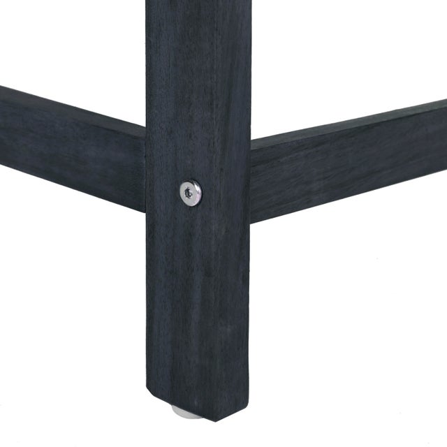 Slate Gray Balcony Bench And Table in Dark Slate Grey For Sale - Image 8 of 11