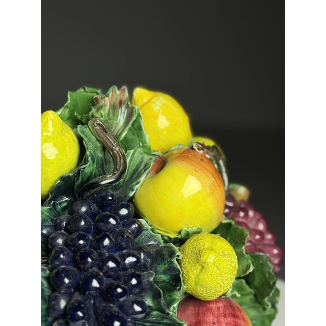 Ceramic Italian Majolica Ceramic Fruit Piece, 1960s For Sale - Image 7 of 18