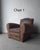 Brown French Style Patinated Leather Lounge Chairs by Restoration Hardware For Sale - Image 8 of 15