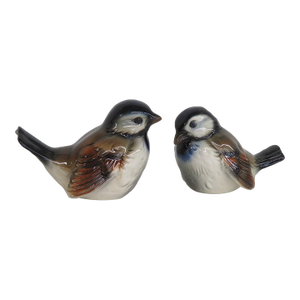 Goebel W Germany Cv73 and Cv74 Pair of 2 Porcelain Sparrow Bird Figurines 4899b