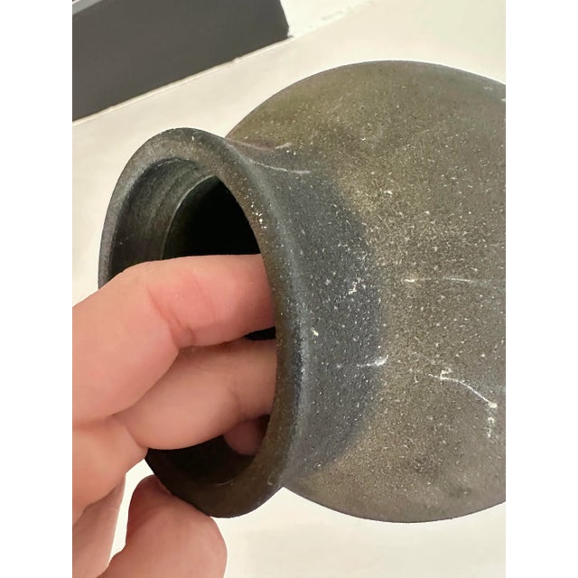 Colorful Raku Pottery Vase With Sleek Silhouette For Sale In San Francisco - Image 6 of 7