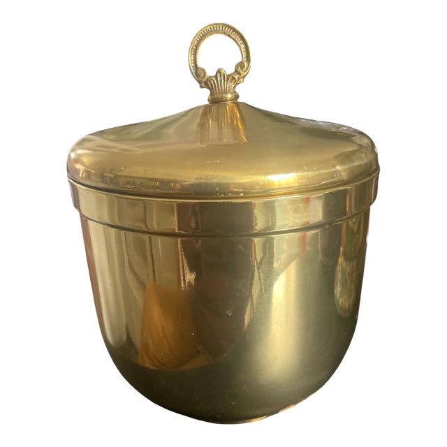 Mid 20th Century Hollywood Regency Brass Ice Bucket For Sale