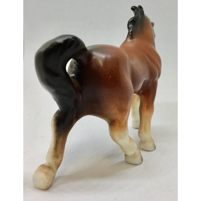 1950s Mid Century Bone China Horse Figurine For Sale - Image 5 of 9