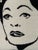 Classic Jonathan Adler “Tramp” needlepoint pillow featuring a hand-embroidered black and white portrait of Joan Crawford....