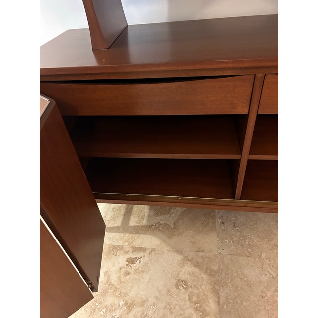 Mid Century Modern Solid Walnut Cabinet/ Display Cabinet/ Hutch For Sale - Image 11 of 12