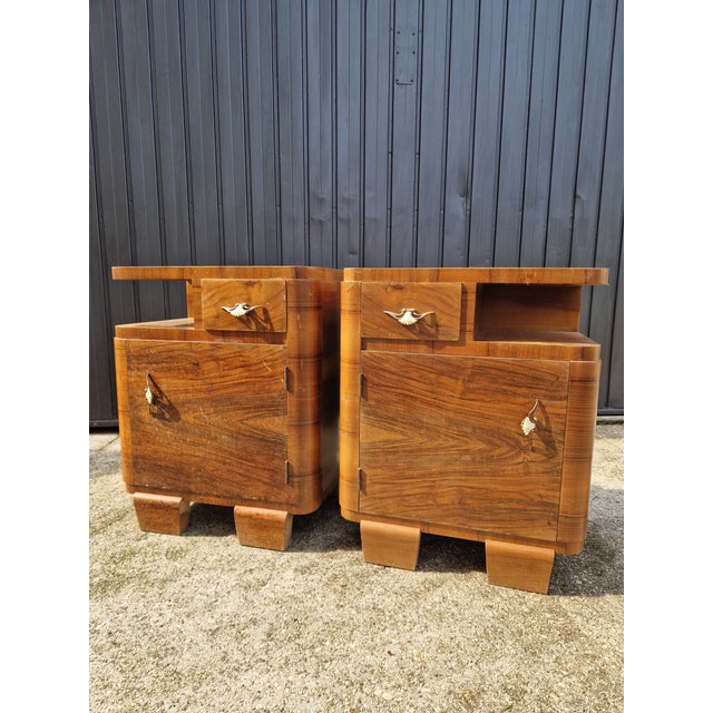 Art Deco Bedside Tables, 1930s, Set of 2 For Sale - Image 13 of 16